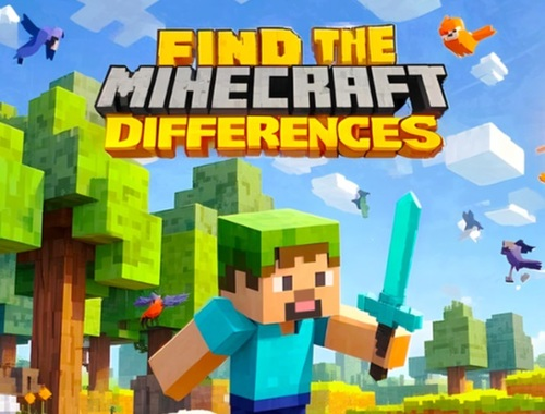 Spēle Atrodiet atšķirības: Minecraft  online