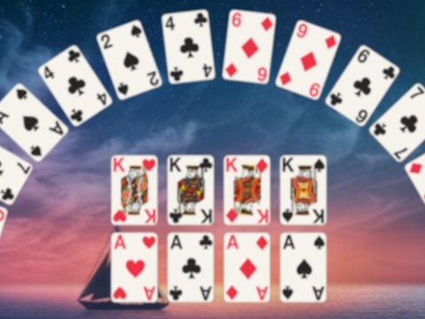 Spēle Pusmēness solitaire  online
