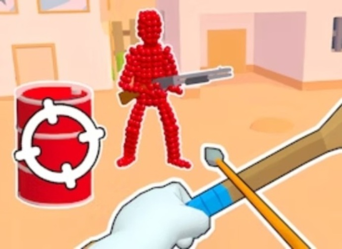 Spēle Stickman Archer šaušanas bultiņas pie sarkanām  online