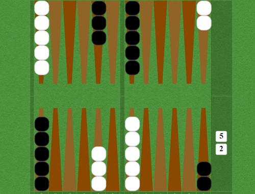 Spēle Īss backgammon  online