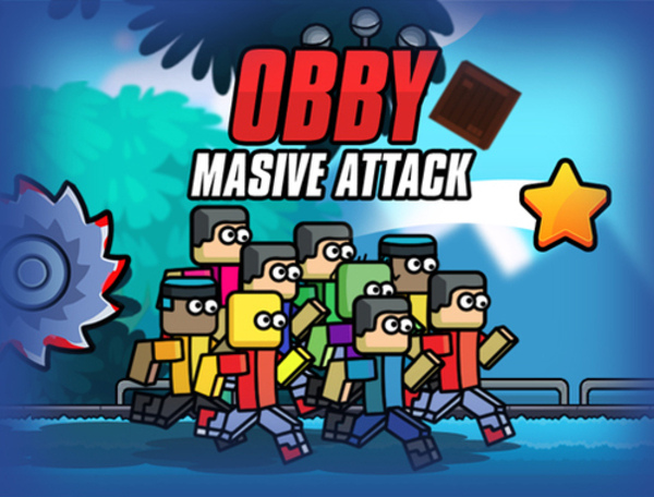 Spēle Obby masīvs uzbrukums  online