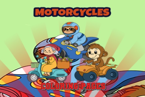 Spēle Motociklu krāsojamās lapas  online