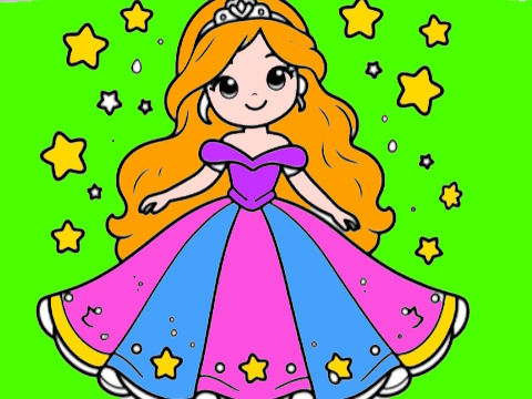 Spēle Atpakaļ uz skolas princeses krāsojamo grāmatu  online