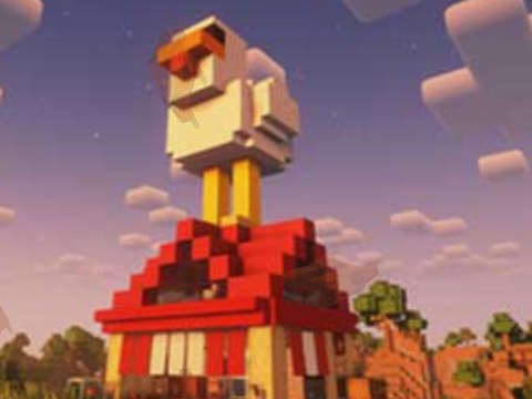 Spēle Minecraft lavas vistas gaļa 2  online