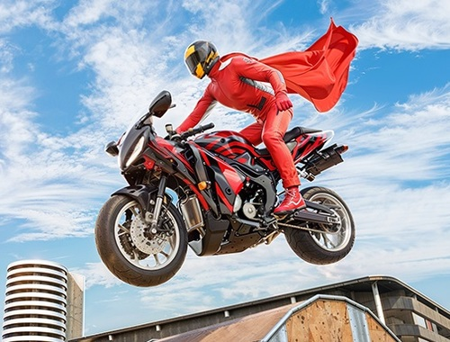 Spēle Īsts motocikla super varoņa triks 3D  online