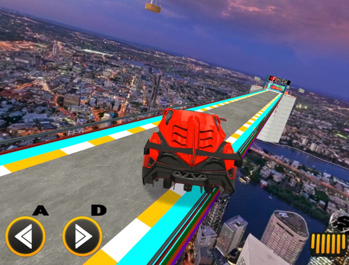 Spēle Mega rampas automašīnu sacīkšu spēles 3d  online