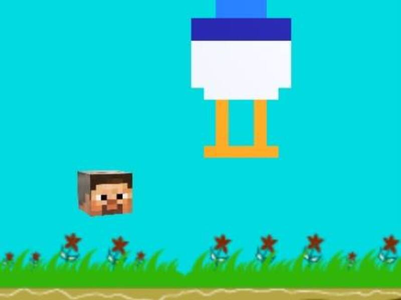 Spēle Vistas žokeja flappy minecraft online