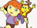 Spēle Dora Explorer krāsojamā izklaide  online