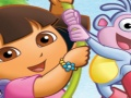 Spēle Puzzle Fun Dora ar zābakiem  online