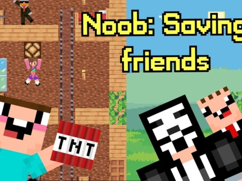 Spēle Noobs: Draugu glābšana online