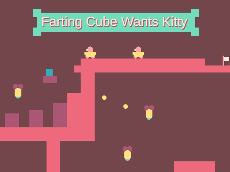Spēle Farting Cube vēlas kaķēnu online