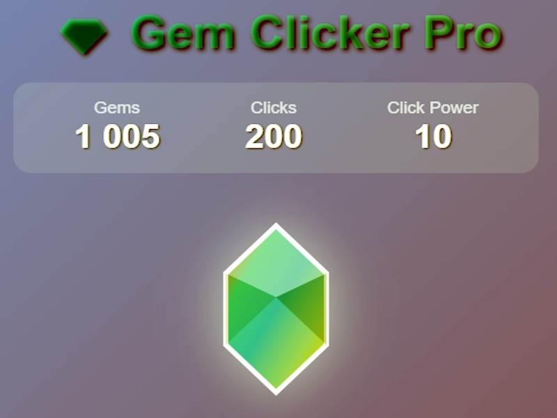 Spēle Gem Clicker Pro online