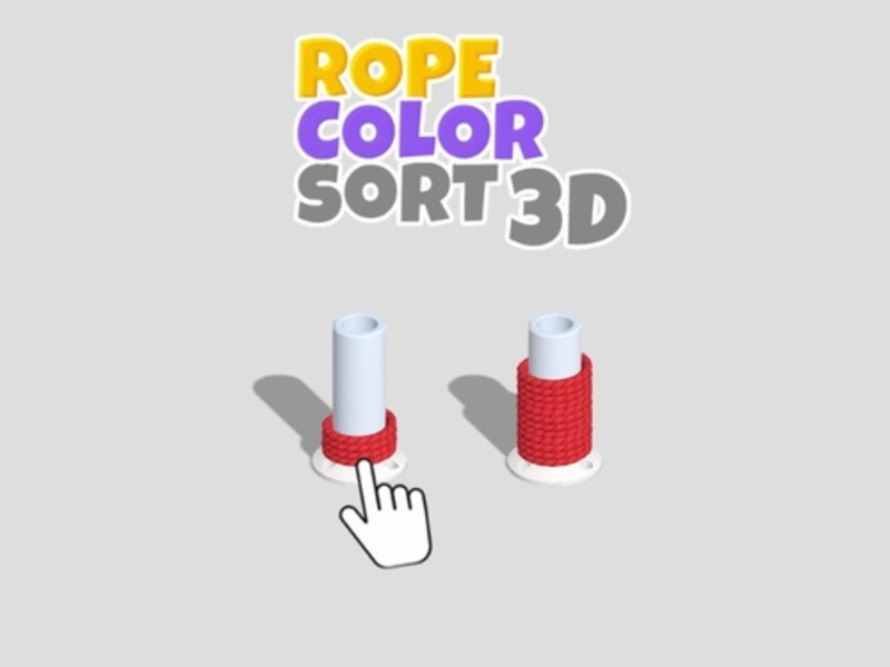 Spēle Virvju krāsu kārtošana 3d online