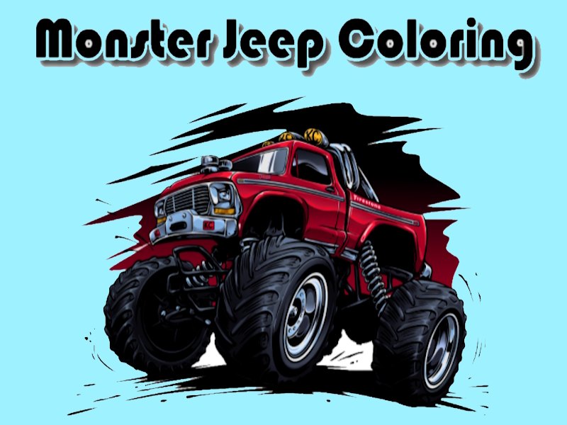 Spēle Monster Jeep krāsošana online