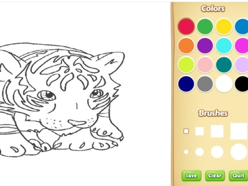 Spēle Baby Tiger krāsojamā grāmata online