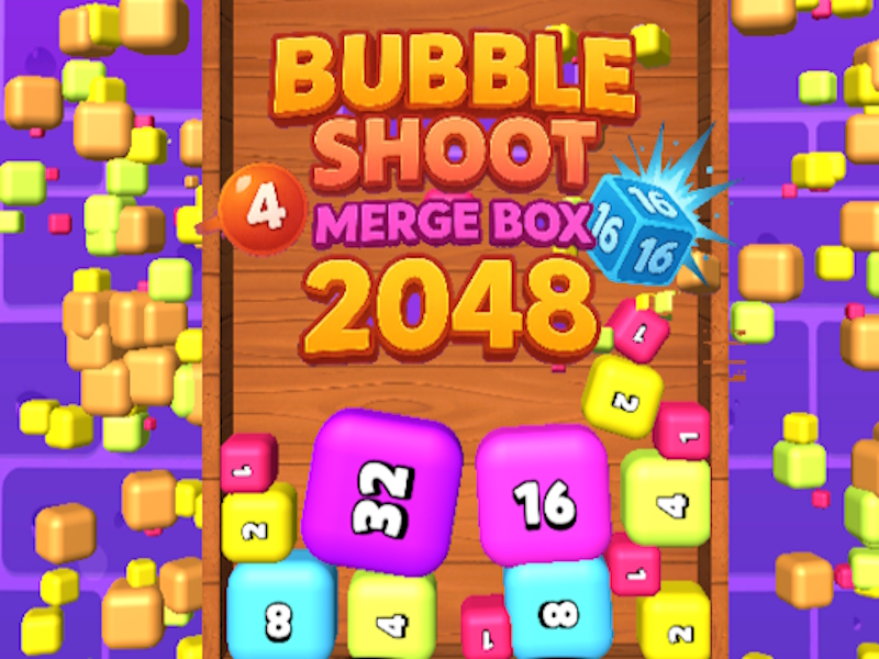 Spēle Burbuļu šautu apvienošanas kaste 2048 online